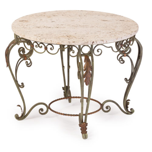 outdoor iron coffee table