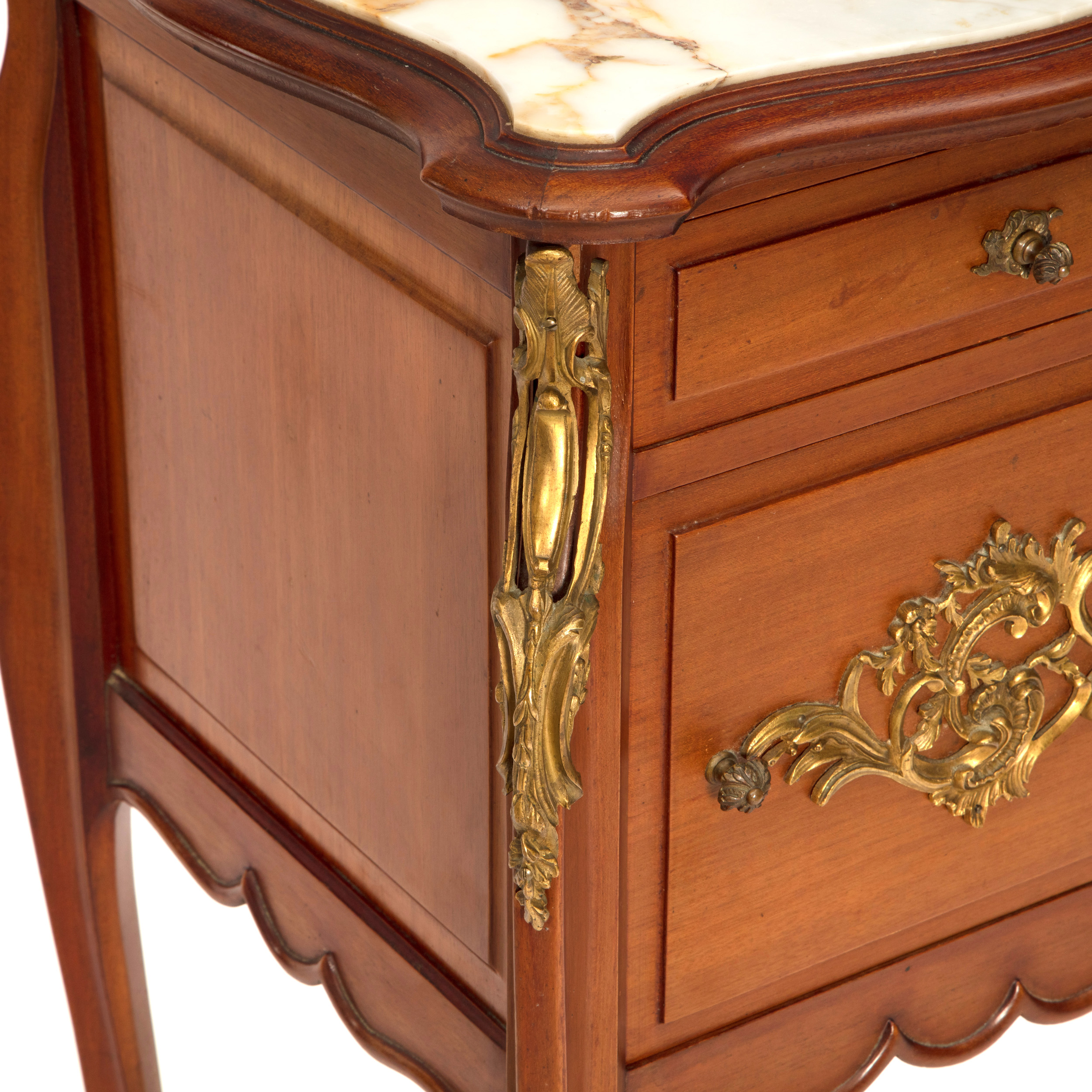 Pair French Louis XV Walnut Bedside Tables 12 pair french louis xv bedside tables 2 1