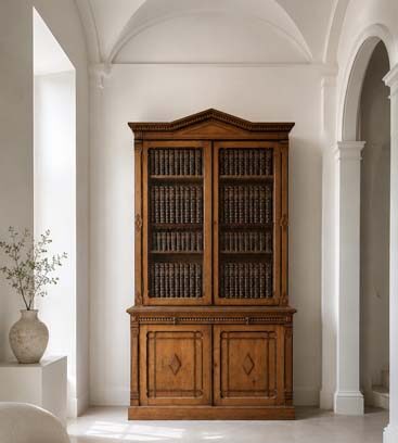 Styling 19th Century Antiques - A Question of Context: Eight Antiques, Many Rooms 34 19th century Arts & Crafts bookcase in paired back interior