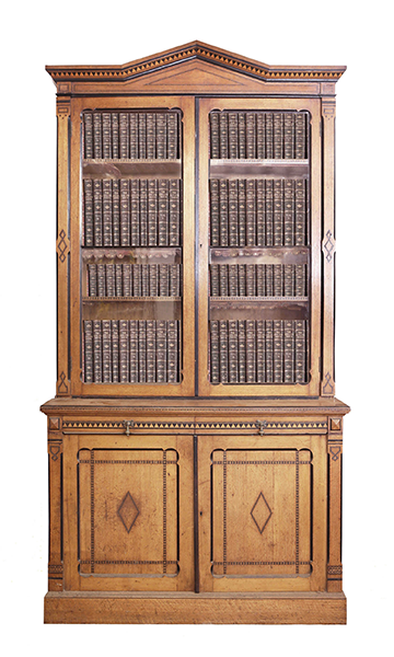 Styling 19th Century Antiques - A Question of Context: Eight Antiques, Many Rooms 37 Arts and crafts bookcase in styling 19th century furniture