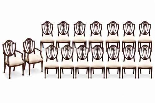 set 14 19th century dining chairs