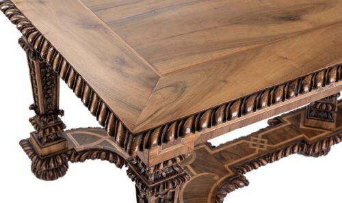 italian walnut library table 4